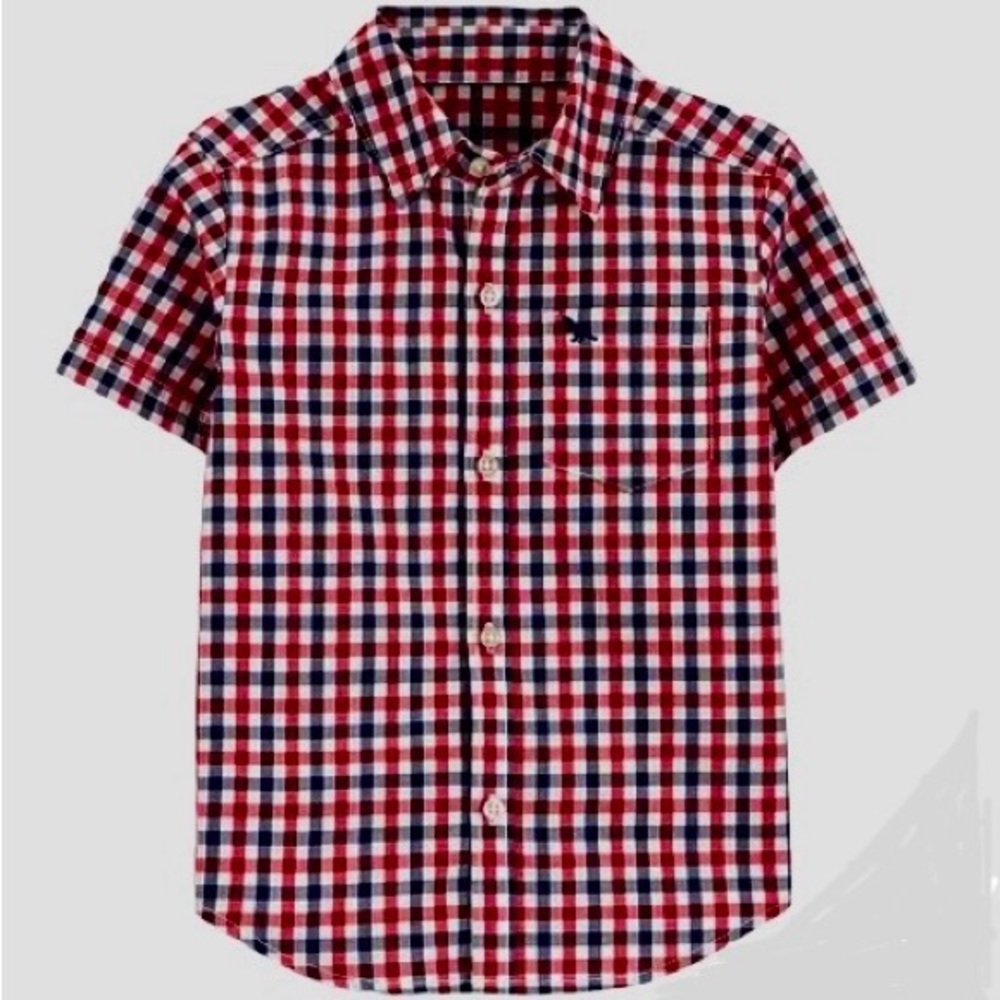 Carters short sleeve button down shirt 3T